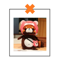 Kawaii knuffel wasbeer avocado